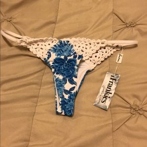 Frankie’s Bikinis Blue Dahlia Bottom